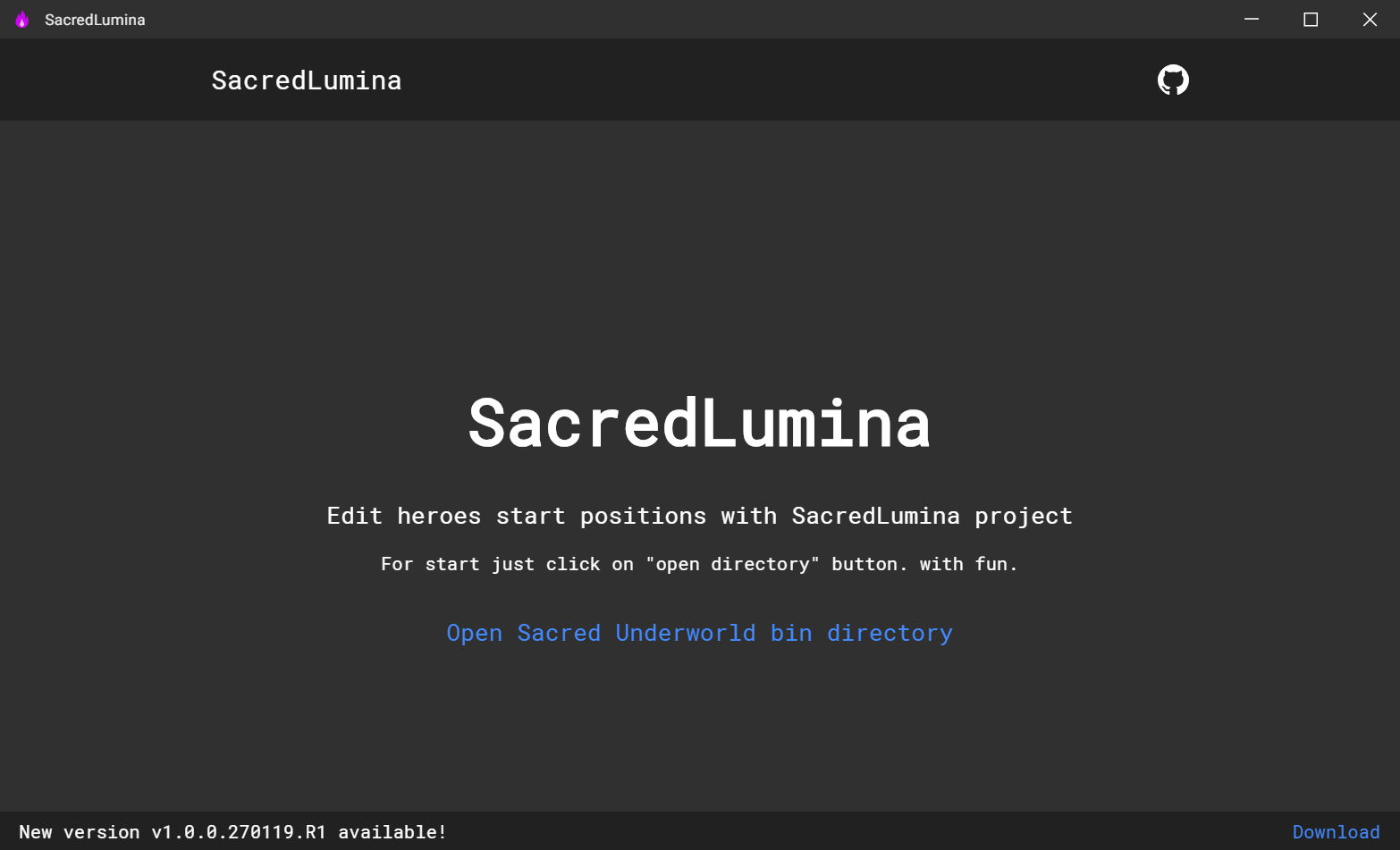 SacredLumina base page