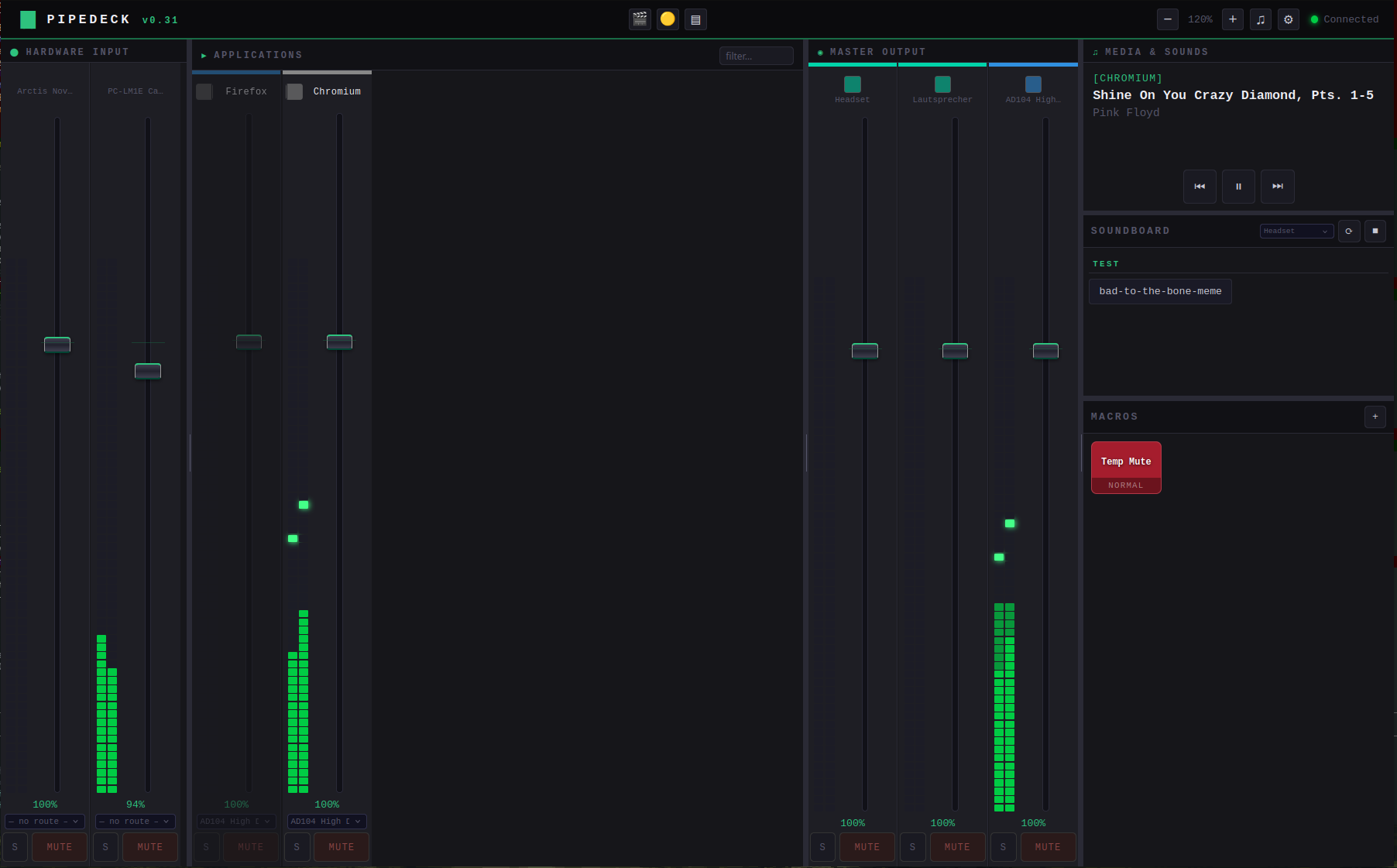 PipeDeck Interface