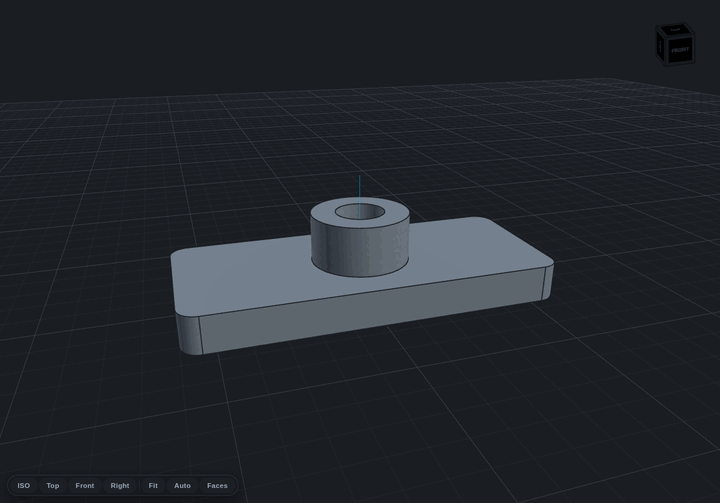 Changing width and boss radius parameters while the part rebuilds live