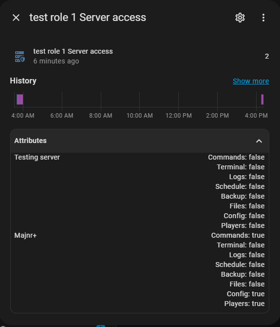 Example role server access