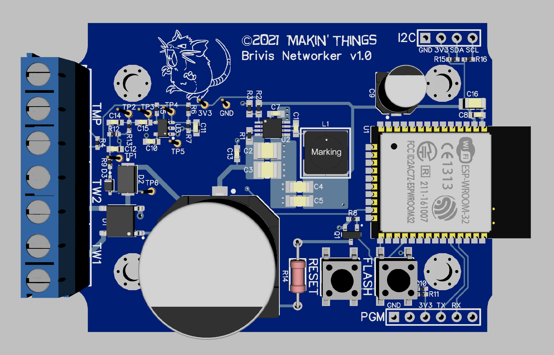 ESPHome Brivis Networker PCB