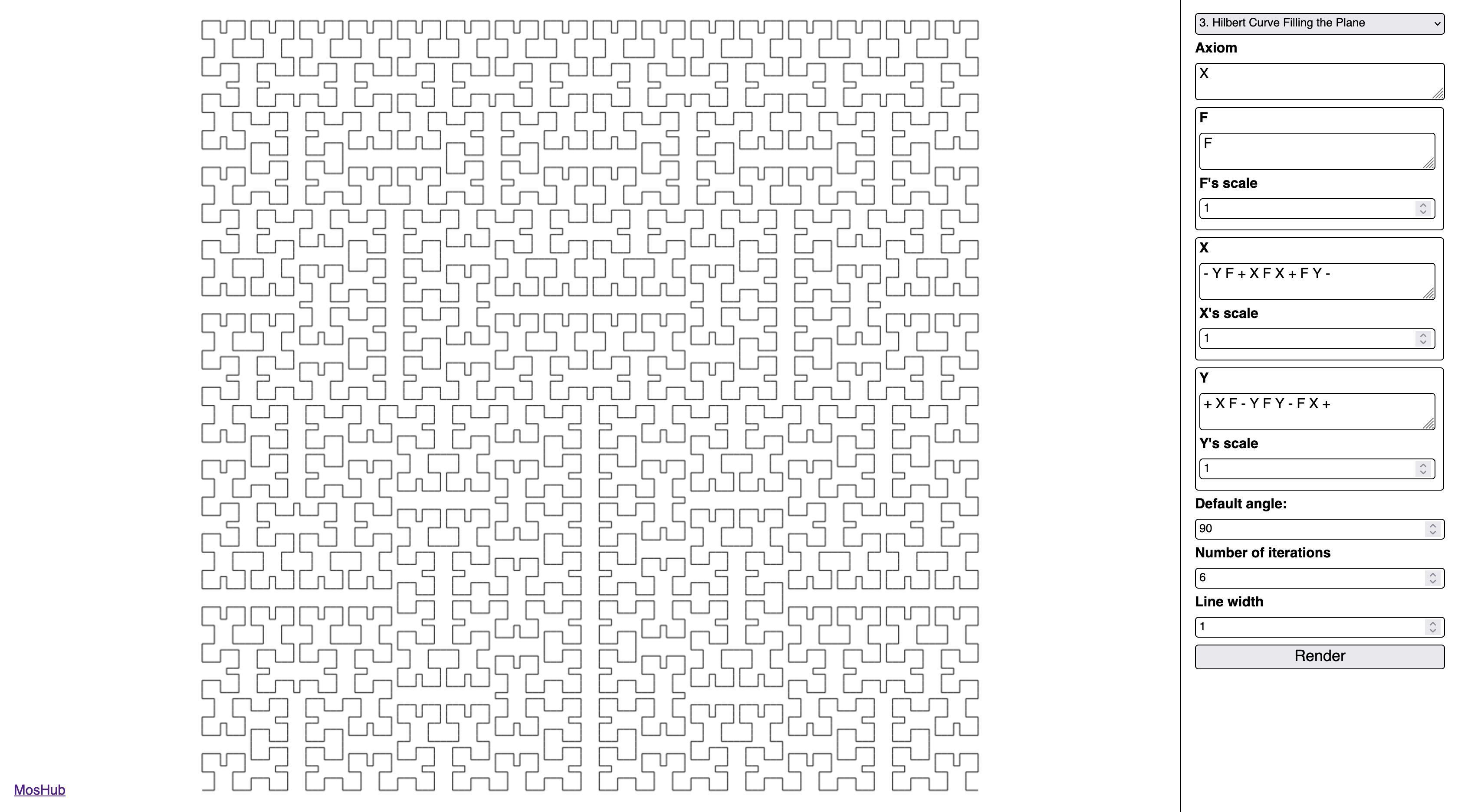 Hilbert Curve Filling the Plane