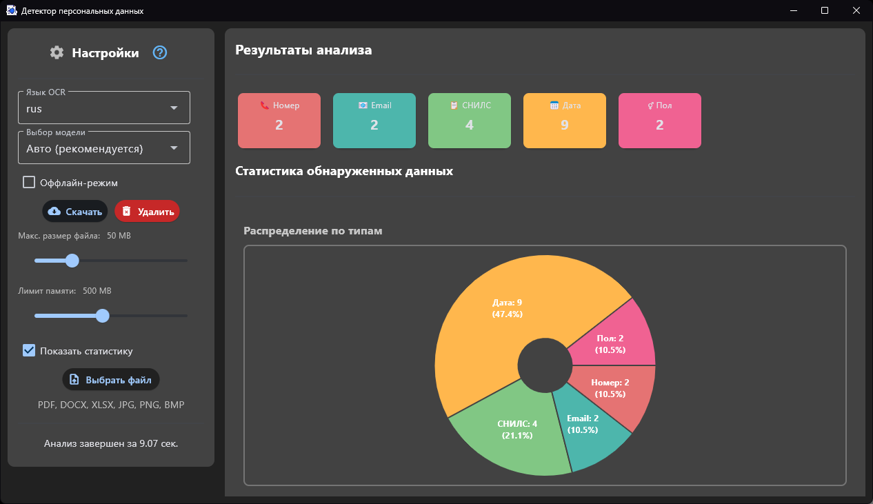 Пример распознавания .docx