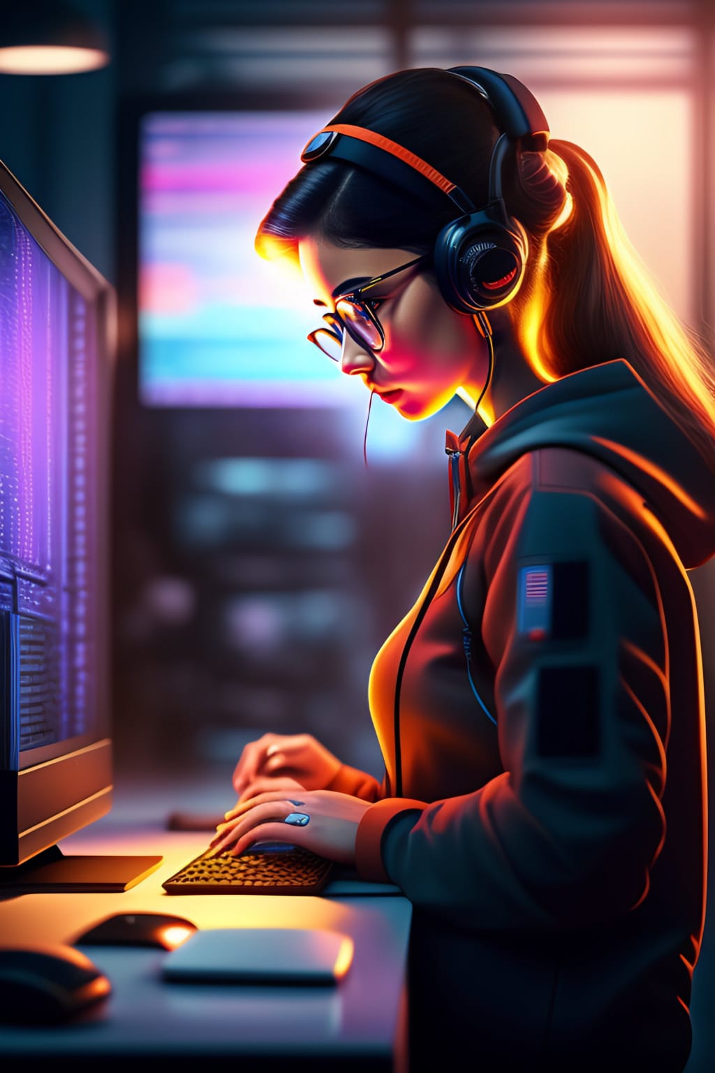 Illustration of a developer at work
