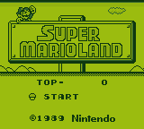 Super Mario Land Title Screen