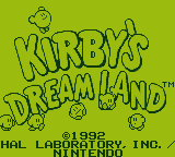 Kirby's Dreamland Title Screen