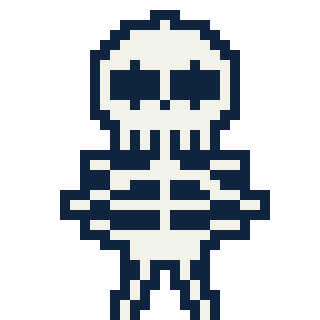 Pixel-art skeleton