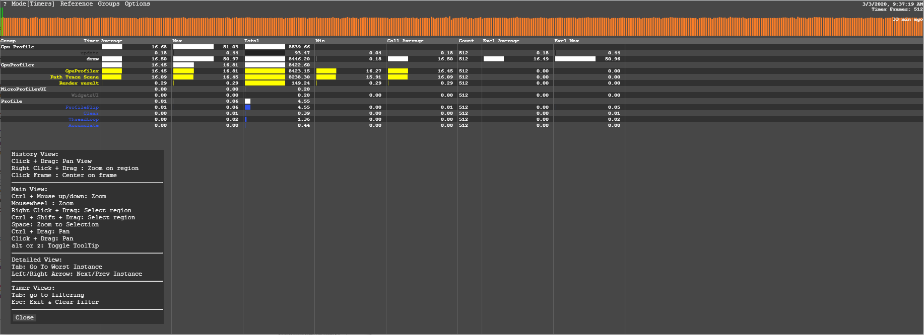 Windows DXR output of Ray Tracing Benchmark