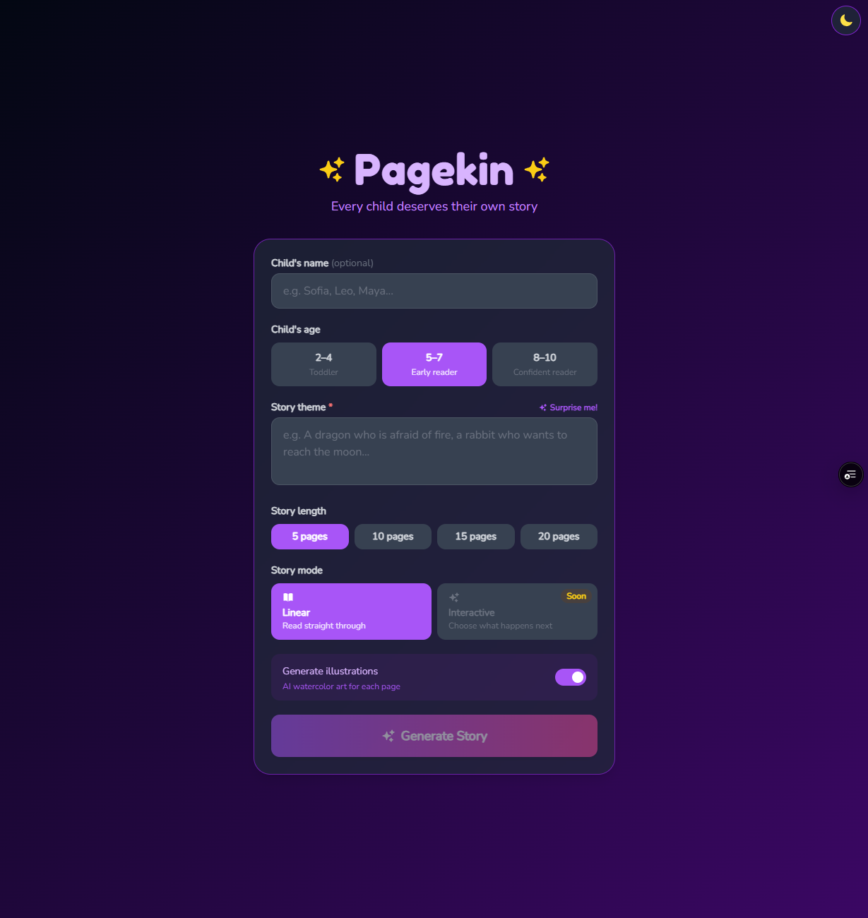 Pagekin app