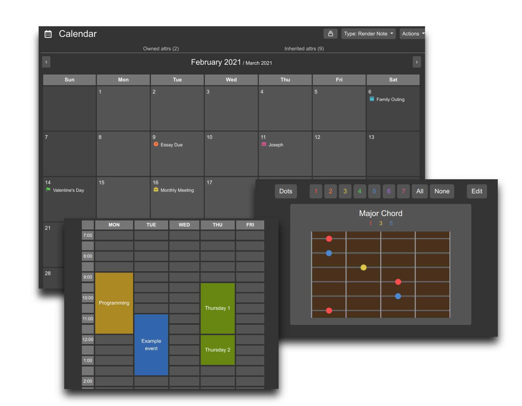 calendar example