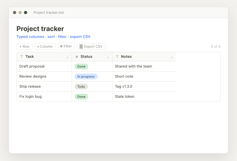Smart Table header/text wrap, resize, align, reorder and safe-delete demo