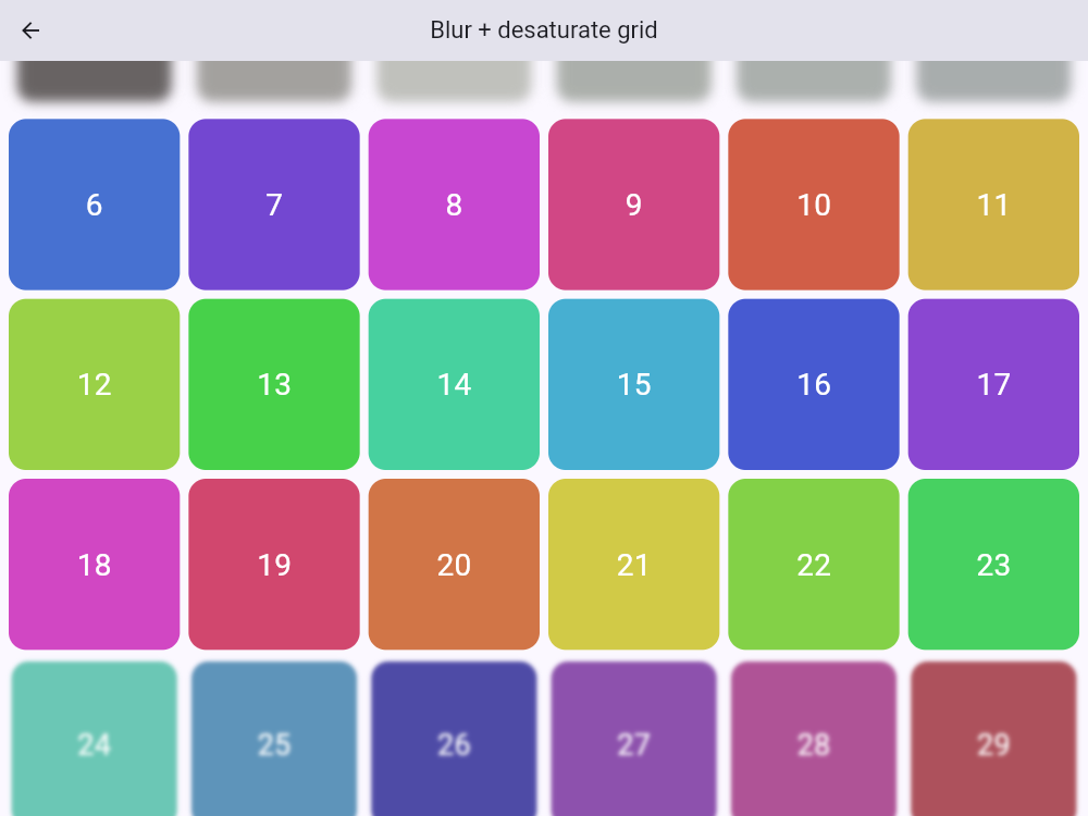 Blurred grid