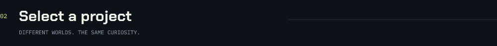 Select a project — click a tile to open its repository