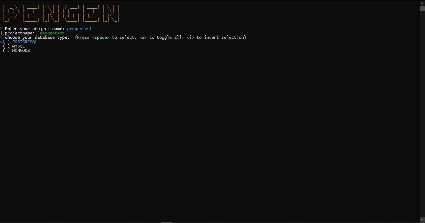 GitHub - Mansourighassen/PENGEN: node project generator