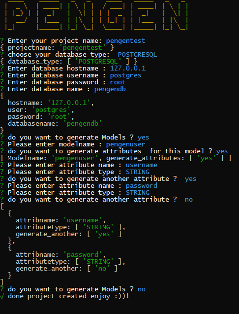 GitHub - Mansourighassen/PENGEN: node project generator