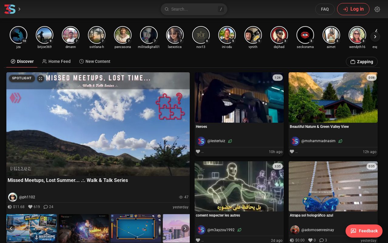3Speak home page