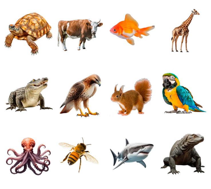 Animales para identificar su forma de desplazamiento