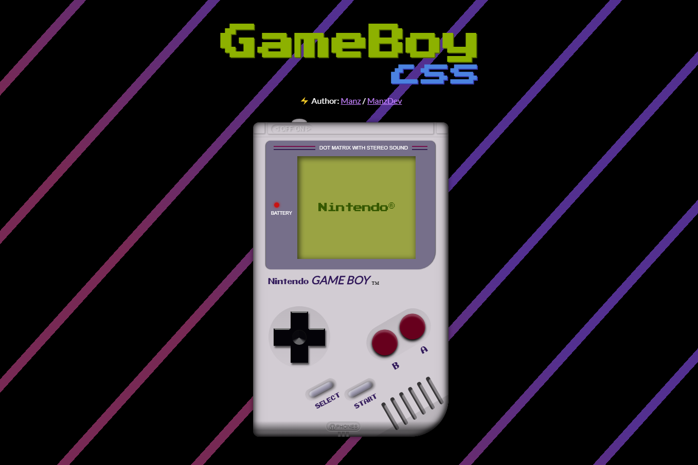 GameBoy CSS