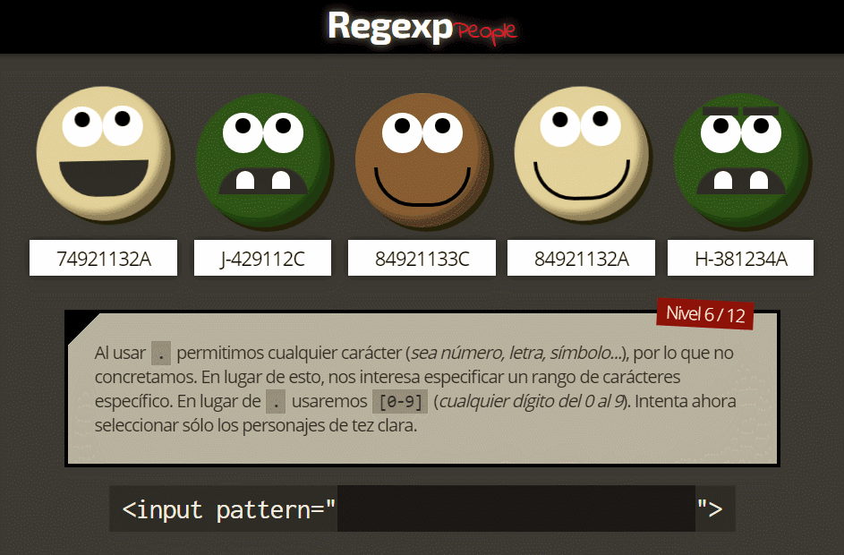 Regexp People Game