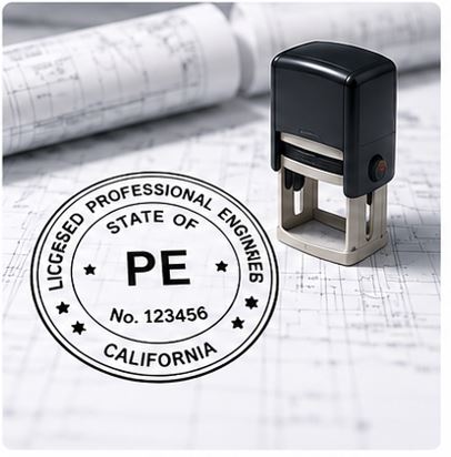 Professional engineering PE stamping