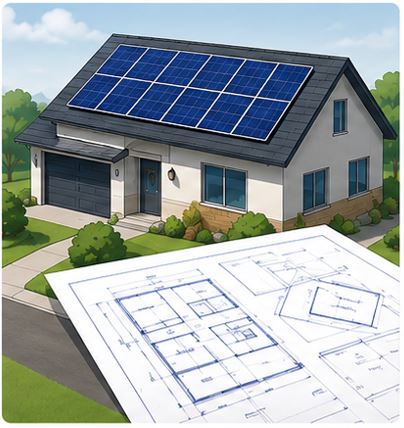 Residential solar permit layout