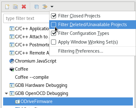 Launch Configuration Filters