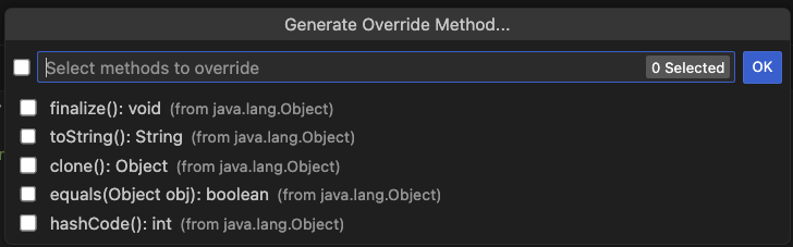 Override refactoring