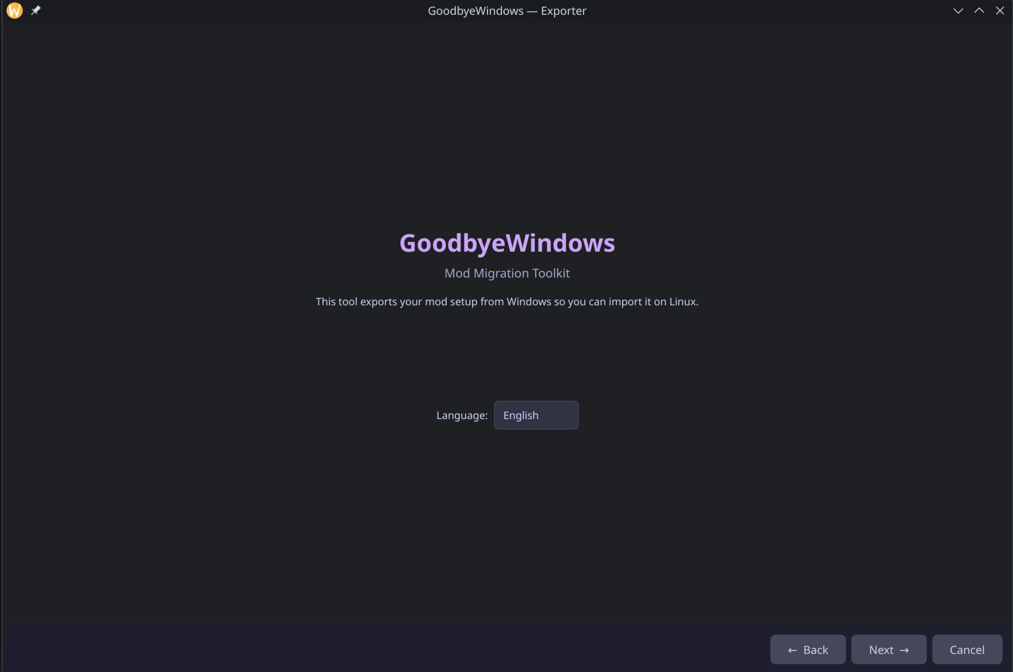 GoodbyeWindows Exporter