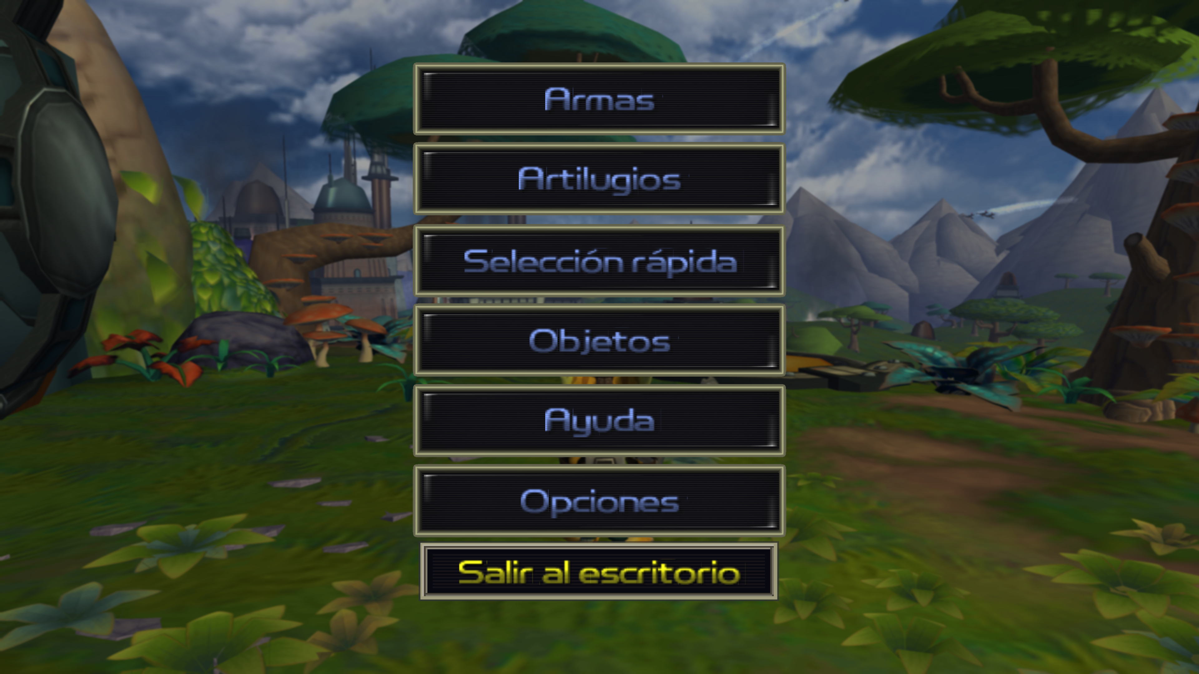 Salir al escritorio en el menú de pausa a 4K