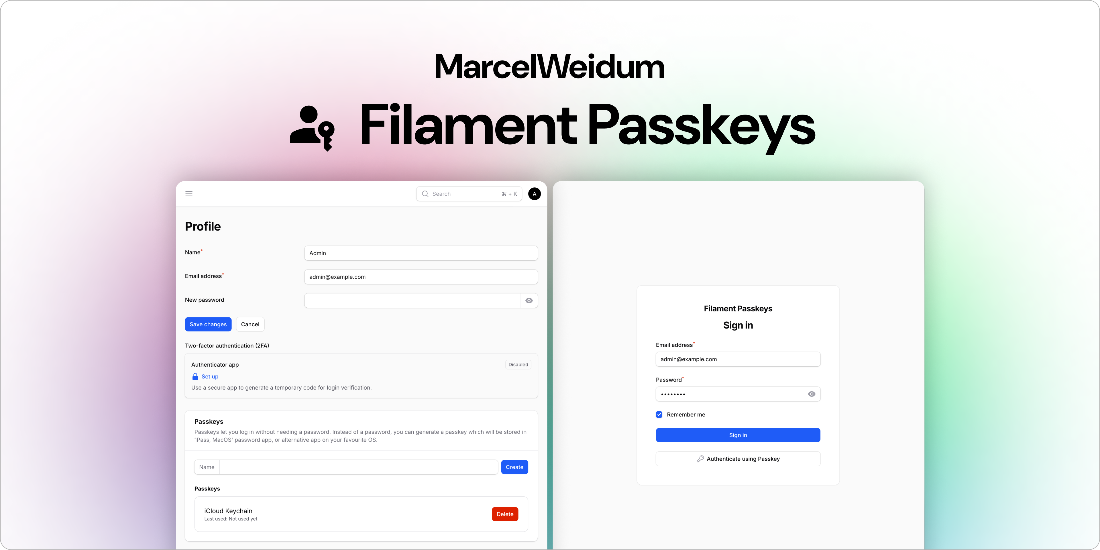 Filament Passkeys cover