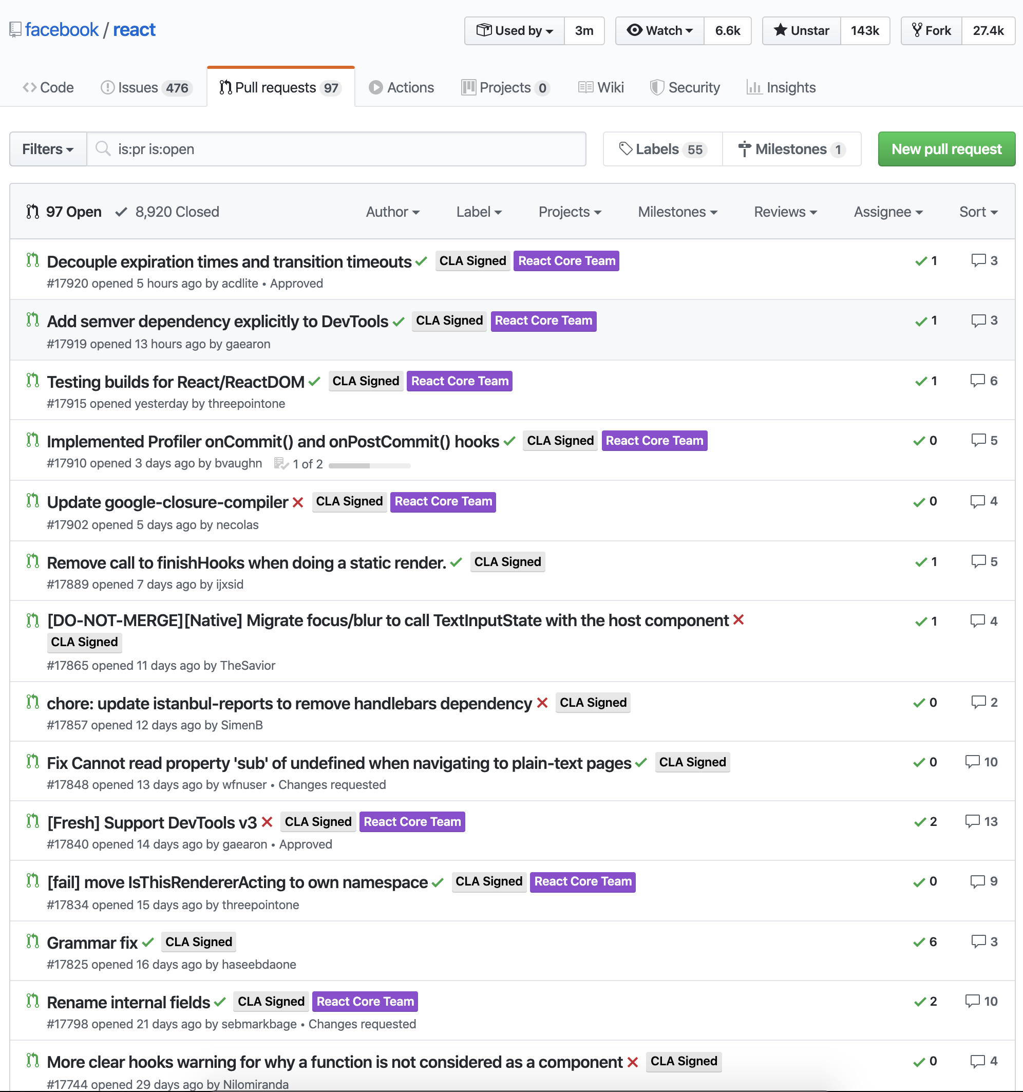 GitHub Approval Count Screenshot