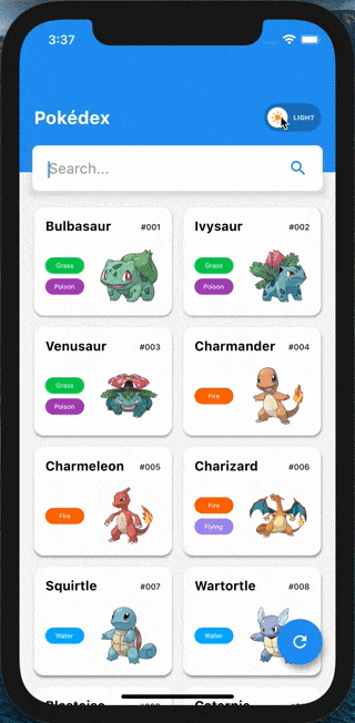 A simple Flutter app that lists all the 151 1st generation pokemóns