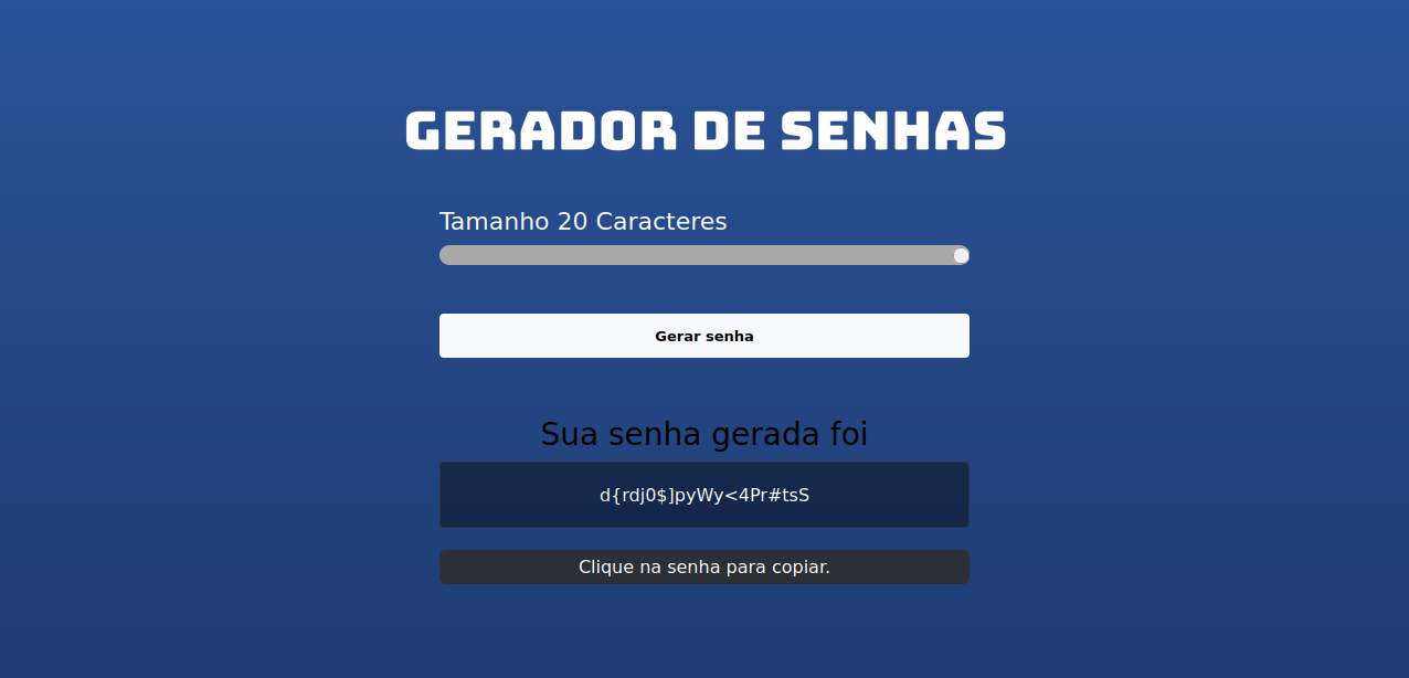 gerador de senhas