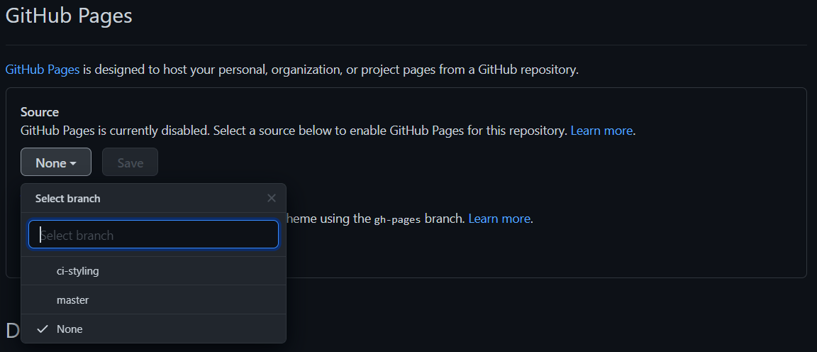 GitHub Pages snip