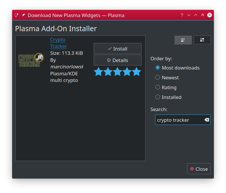 Plasma Add-On Installer