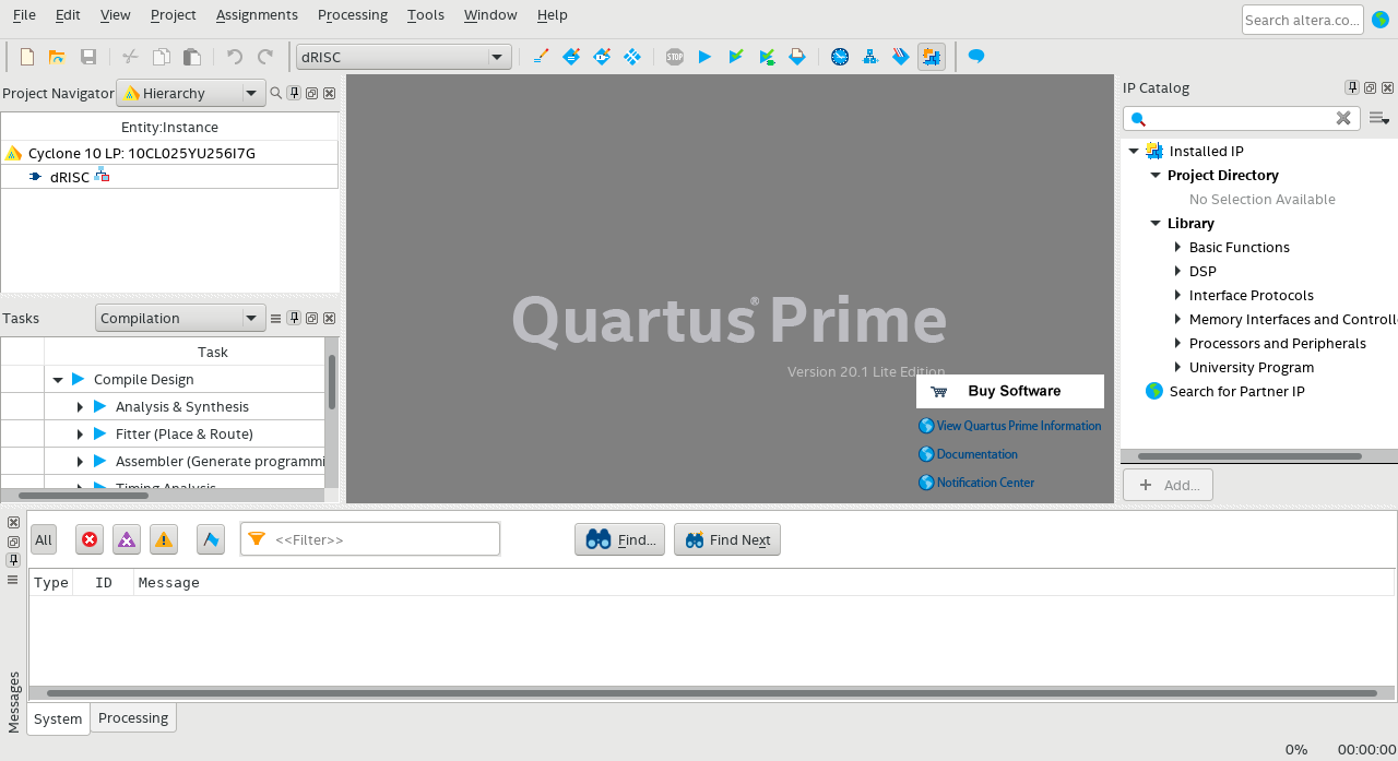 Quartus Project Open