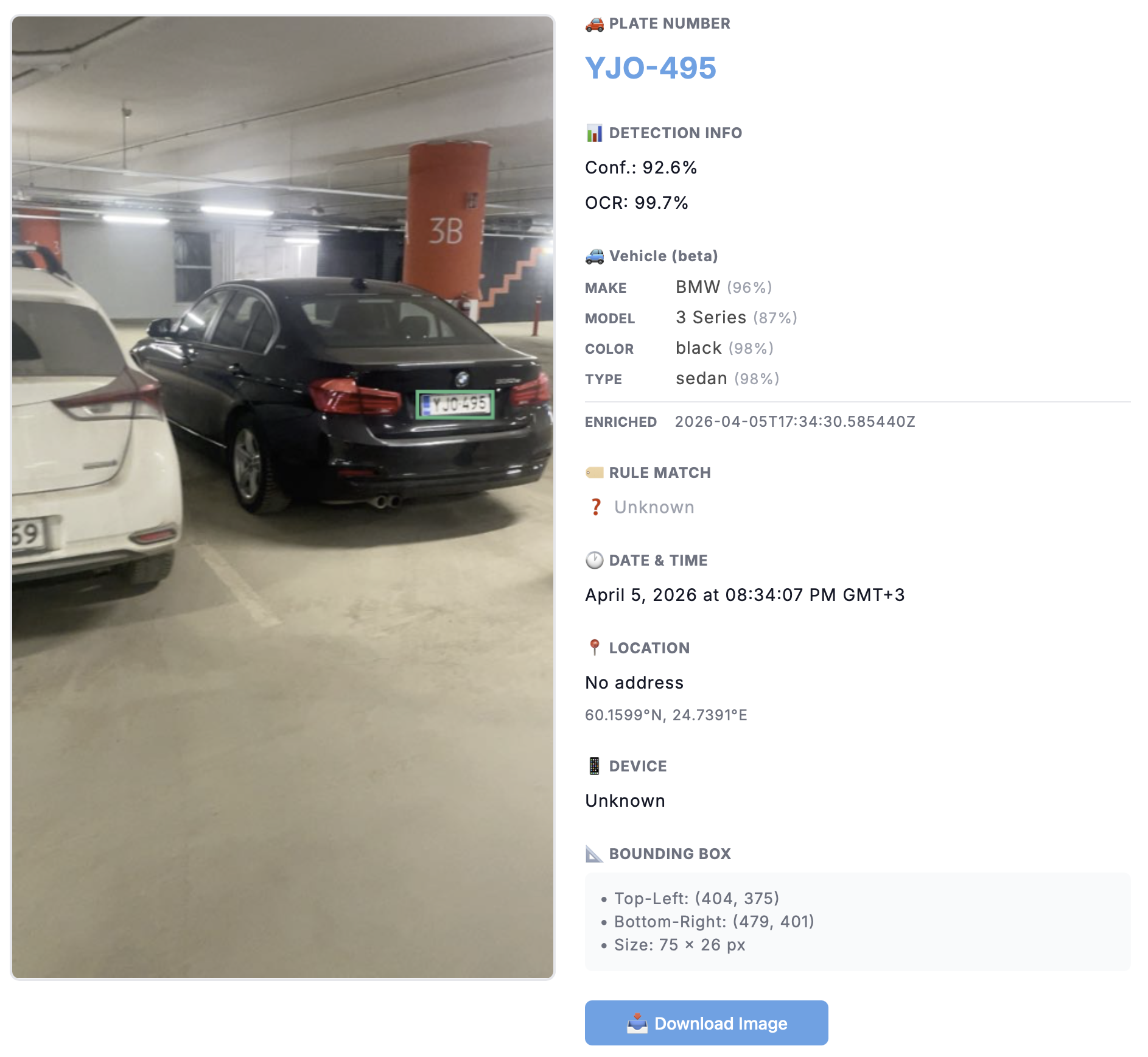 Vehicle Info Detail Web