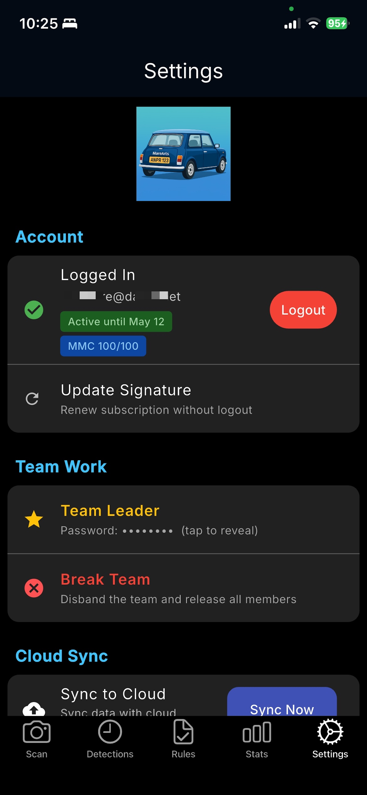 Settings - Account & Sync