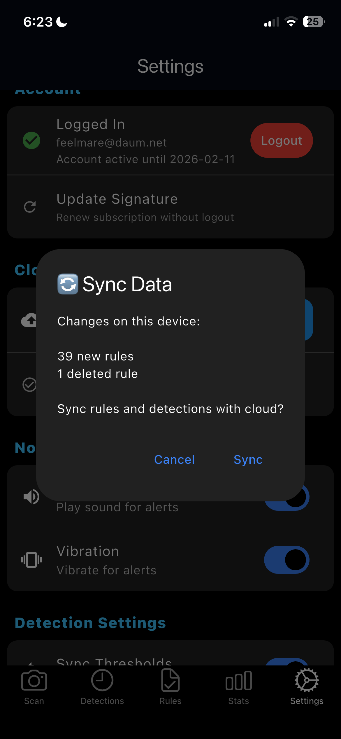 Sync Statistics