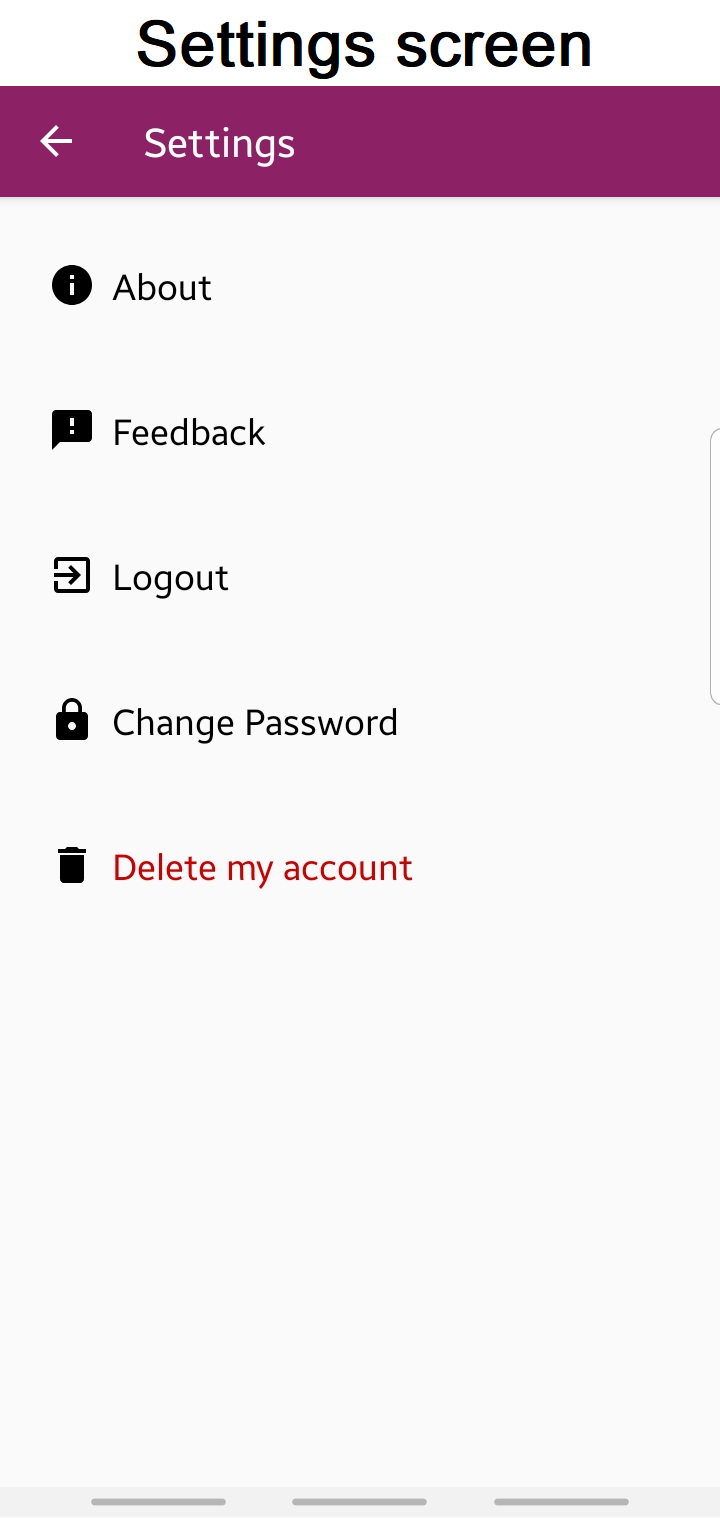 Settings Screen