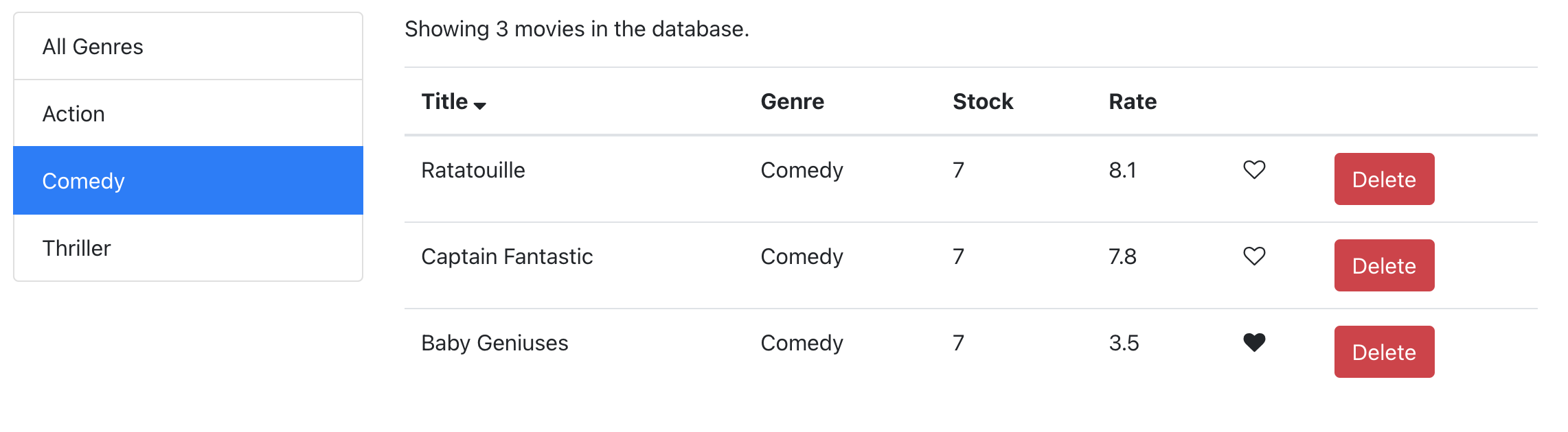 Genre filtering