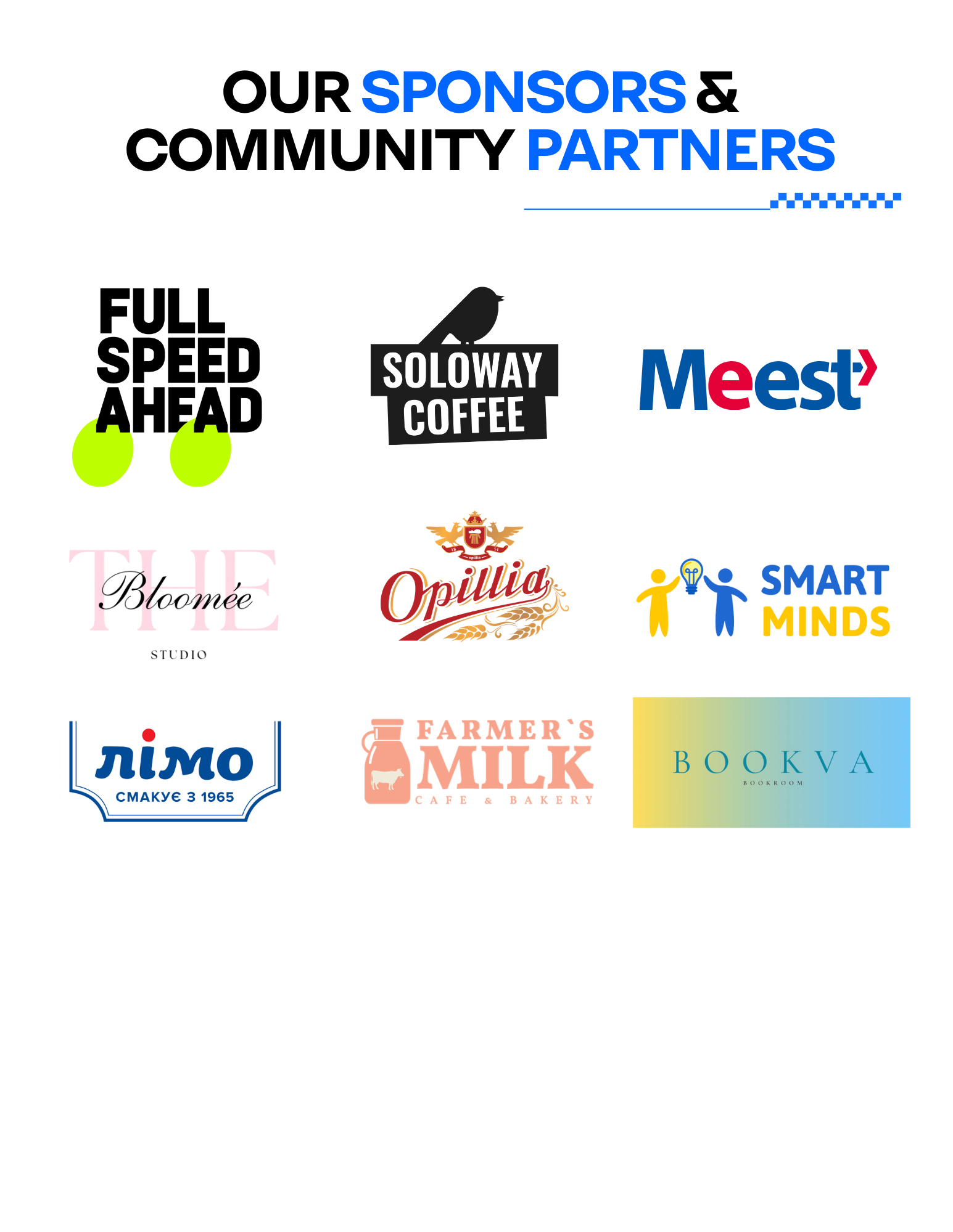 Razom Run 5K sponsors and community partners