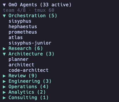Categories expanded