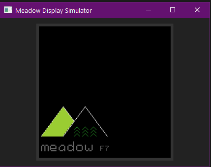 Screenshot with Meadow Logo