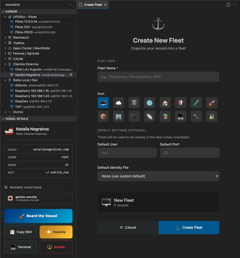 SSHarbor Main Interface