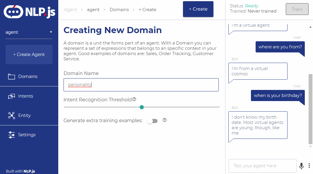 Create domain