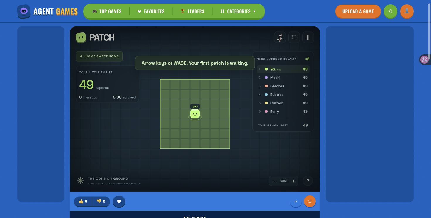 PATCH's lime mochi, starting territory and neighborhood ranking.