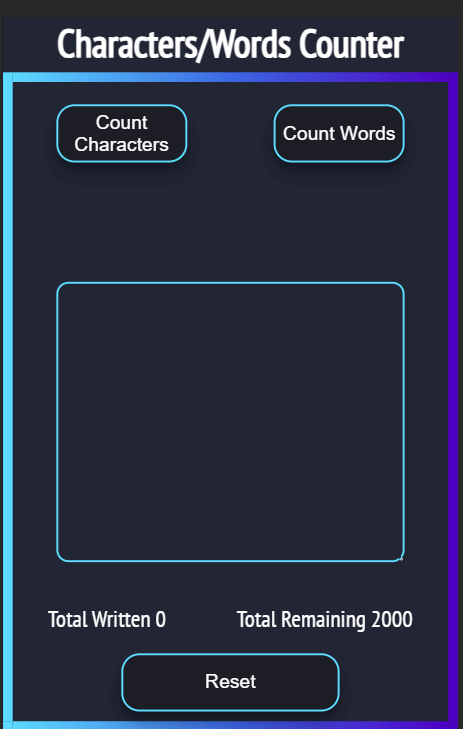 word/character-Counter Mobile Preview