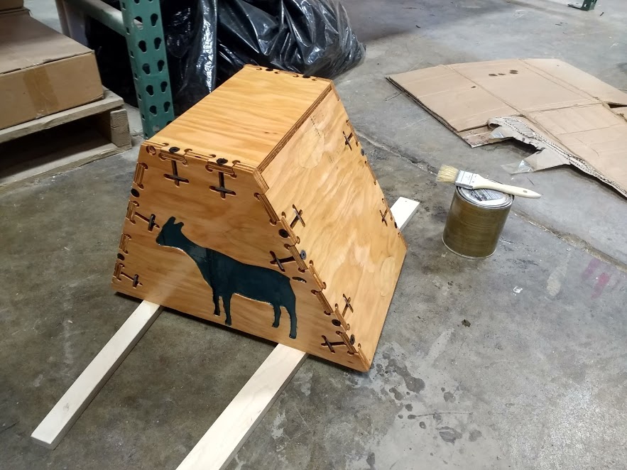 a front view of maslow cnc goat stand