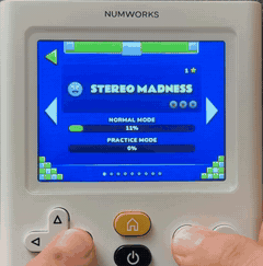 NumDash on a real NumWorks calculator